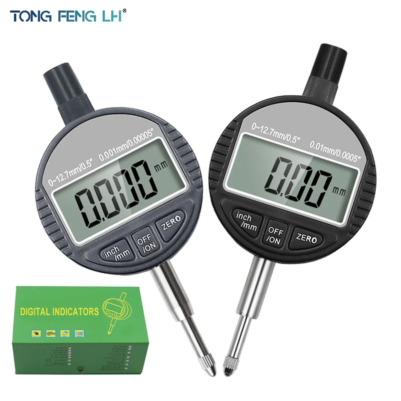 

0.001mm/0.01mm Electronic Micrometer 0.00005" Digital Micrometer Metric/Inch Range 0-12.7mm/0.5" Dial Indicator Gauge