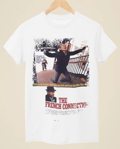 The French Connection - Movie Poster Inspired Unisex White T-Shirt