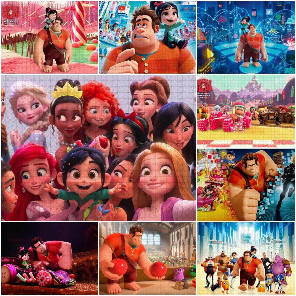 

Wreck-It Ralph Jigsaw Puzzles 300/500/1000 Pieces Dinsey Cartoon Kids Intellectual Educational Puzzle Game Toys Christmas Gifts