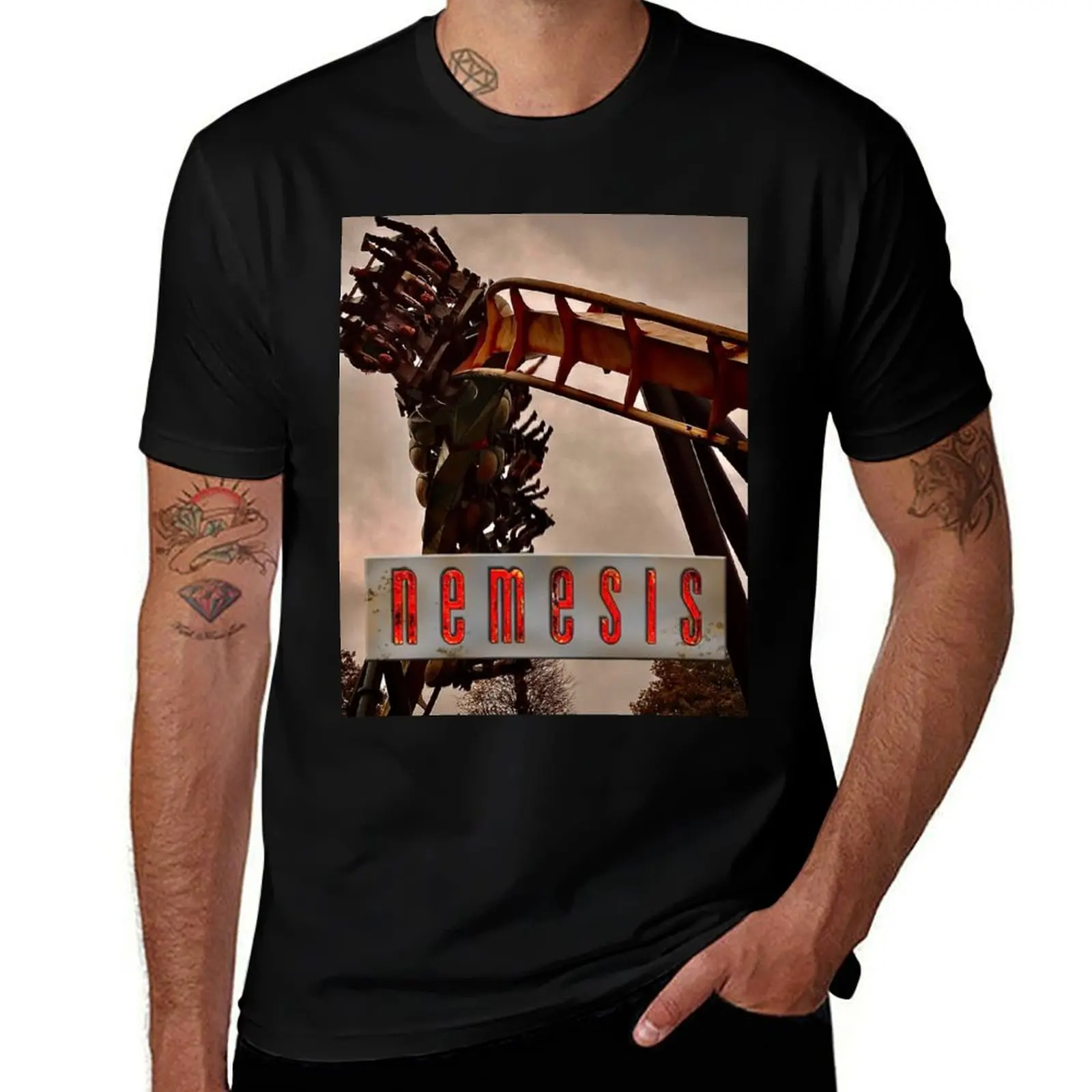 Nemesis - Alton Towers T-Shirt korean fashion quick drying heavyweights Men's clothing