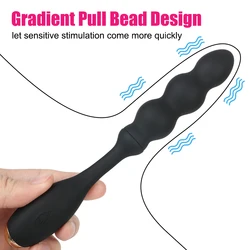 18cm Slim Vibrators For Women Nipple Clit Stimulator Vaginal Beads Anal Plug Men Prostate Massager Sex Toys Female Masturbator