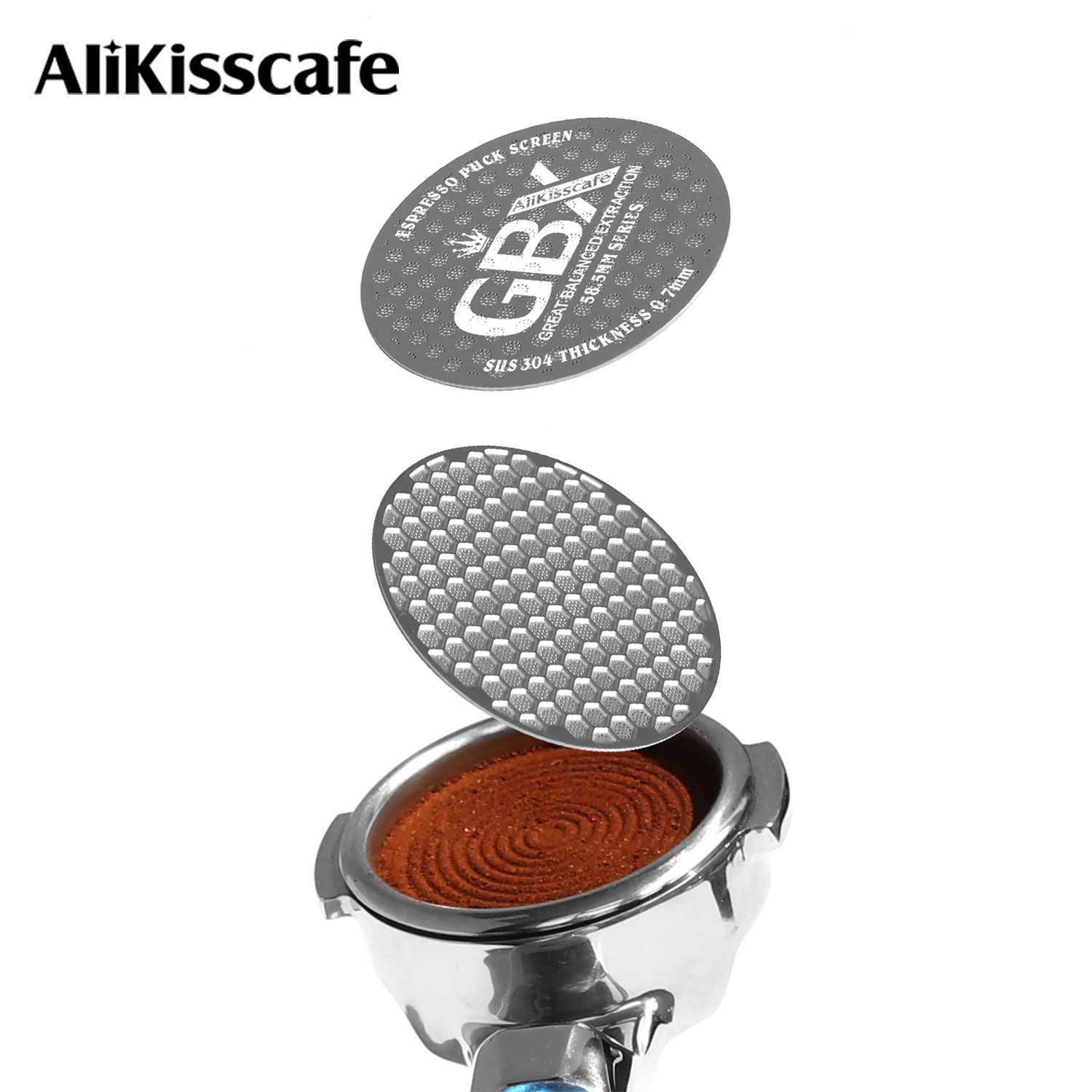 AliKisscafe Coffee Puck Screen 51mm 53mm 58.5mm for Delonghi Breville E61 Hibrew Portafilter Espresso Accessories Barista Tools