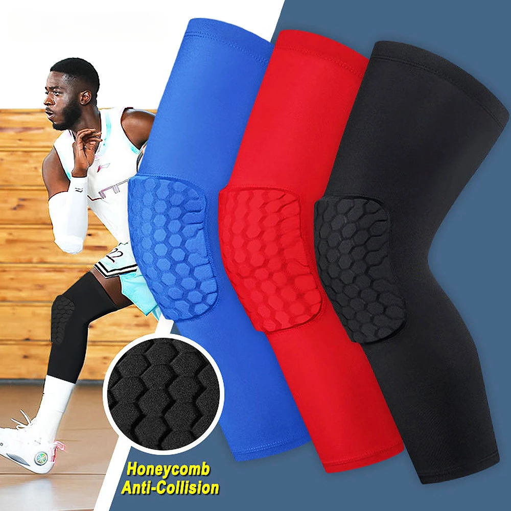 1PC Basketball Knee Pads Sleeve Honeycomb Knee Brace Elastic Kneepad Protective Gear Patella Foam Support Volleyball Support