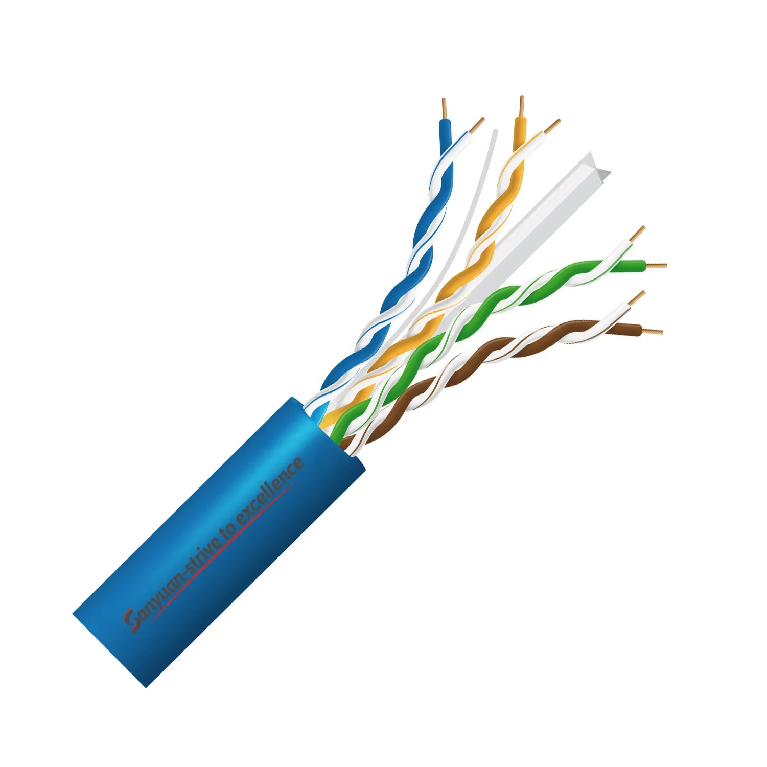 

550 МГц utp Cat6 Cat6a Lan Cable LSZH Jacket с медным проводником 23awg