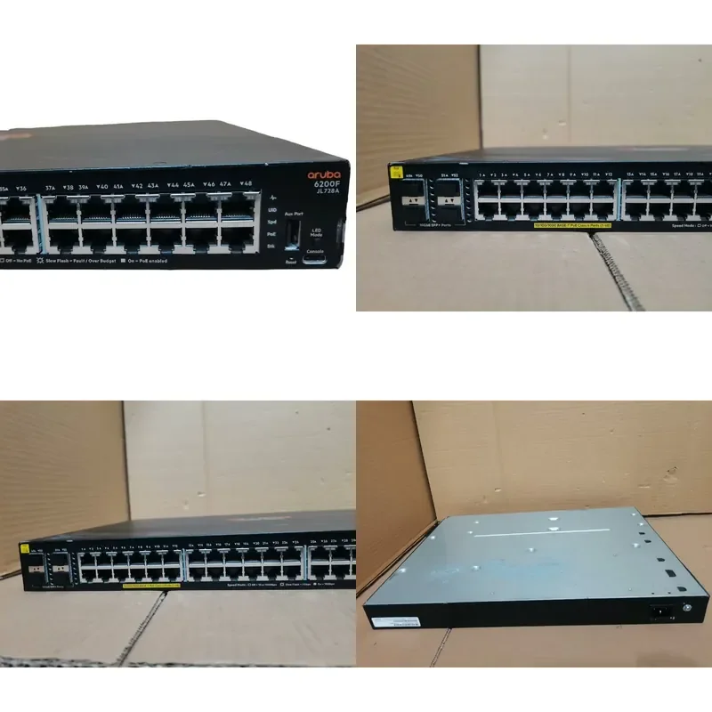 Switch Aruba Serie 6200F HPE 48G Clase 4 PoE 4SFP+ 740W con Enrutamiento IP (RIP/OSPF), Soporte VLAN y Disipación Inteligente de Calor