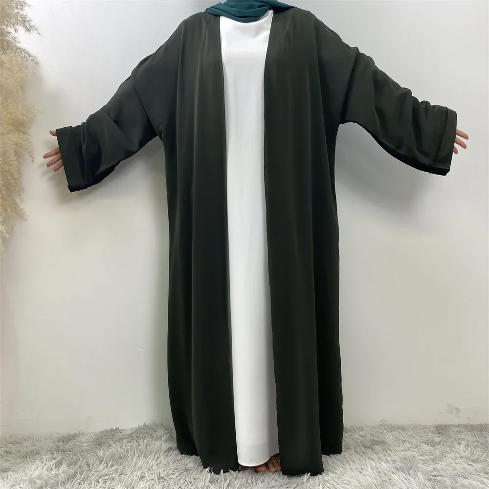 UNI Ramadan Abiti da preghiera aperti Donna Eid Kimono Abaya Dubai Cardigan musulmano Kebaya Abito caftano Islam Robe Arabe Musulmane