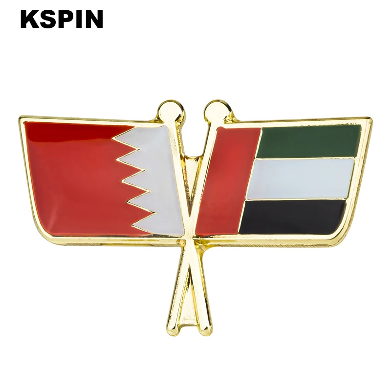 4pcs a Lot Bahrain Flag Badge Flag Brooch National Flag Lapel Pin International Travel Pins