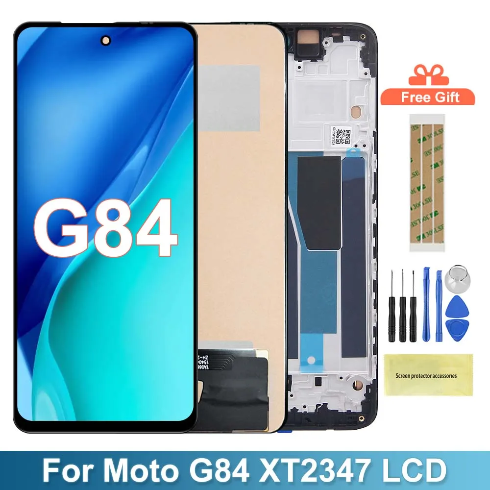 G84 5G para Motorola Moto G84 5G pantalla LCD MONTAJE DE digitalizador con pantalla táctil para Moto XT2347-2 XT2347-1 reemplazo de pantalla
