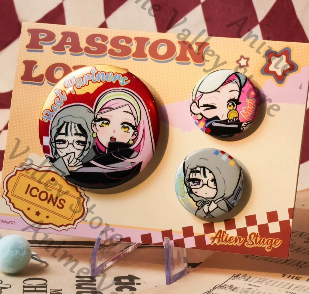 

Anime Genuine Alien Stage Ivan Till MiZi Sua Luka Hyuna 3rd Anniversary Cosplay double flash badge Cartoon emblem brooch Xmas