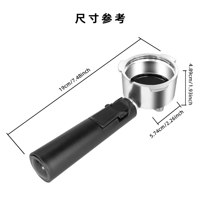 51Mm coffee machine three-ear bottom handle filter single handle compatible with Dongling coffee machine