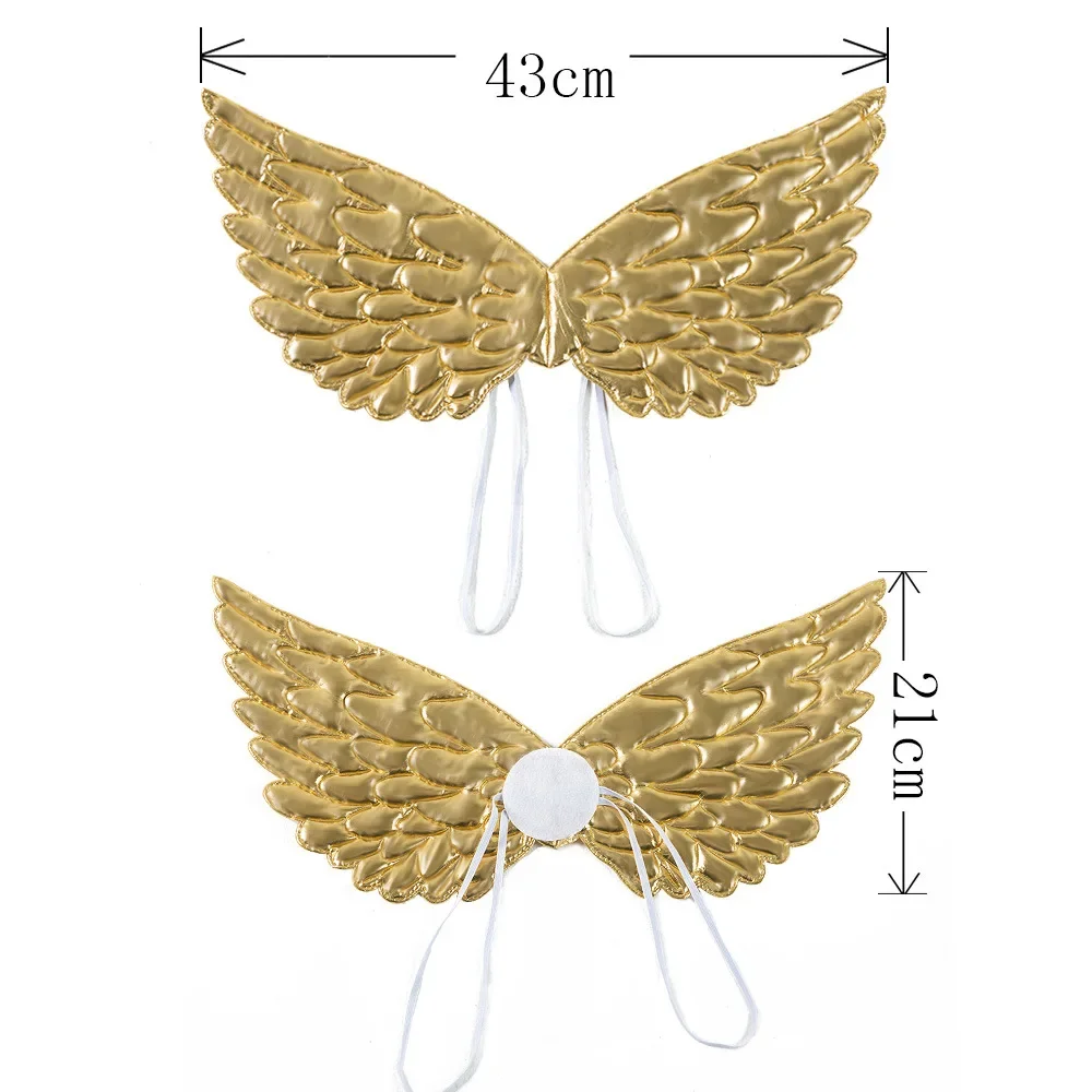 Unicorn Fairy Angel Wing Kids Gift Girls Gold Unicorn Birthday Party Decoration Cosplay Halloween Props Supplies Baby Shower