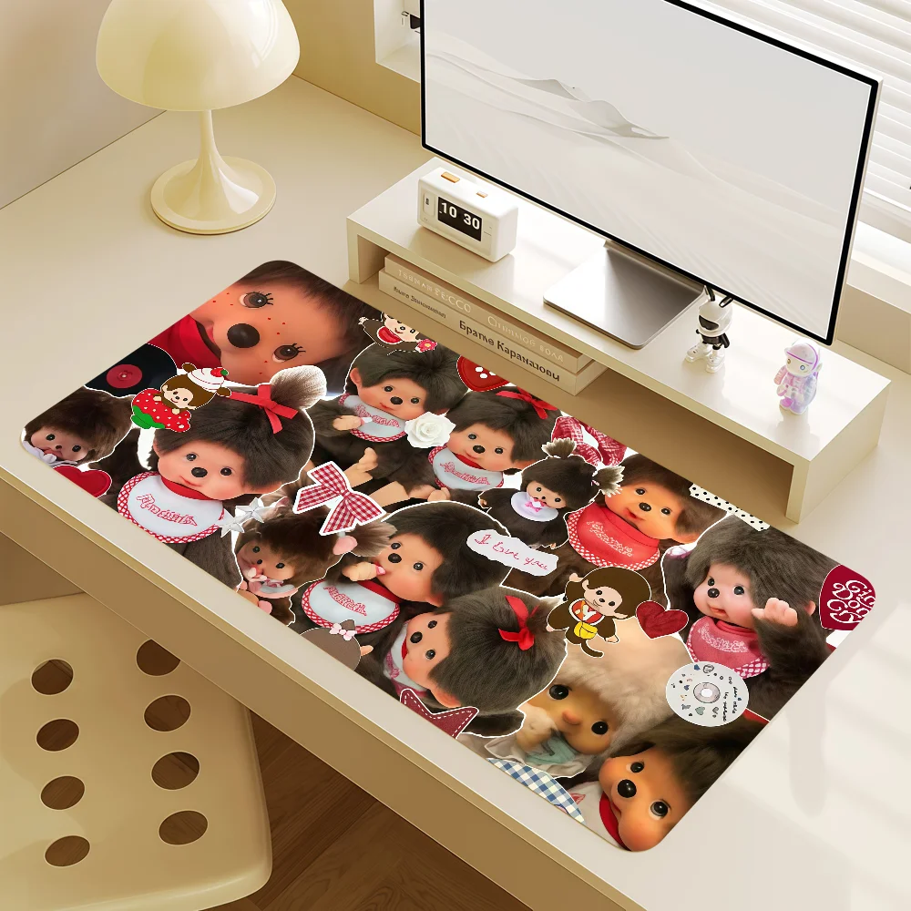 Mouse M-Monchhichi Cartoon Pad MousePad Non-slip Lockedge Office Student Gaming Cute Thickened Large Writing Pad Cushion