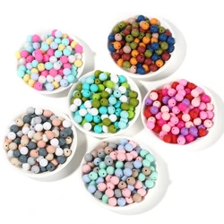 50Pcs/Set 12mm Mixed Color Silicone Round Beads DIY Food Grade Baby Teether Bead Care Toy Necklace Pacifier Chain Jewelry Making