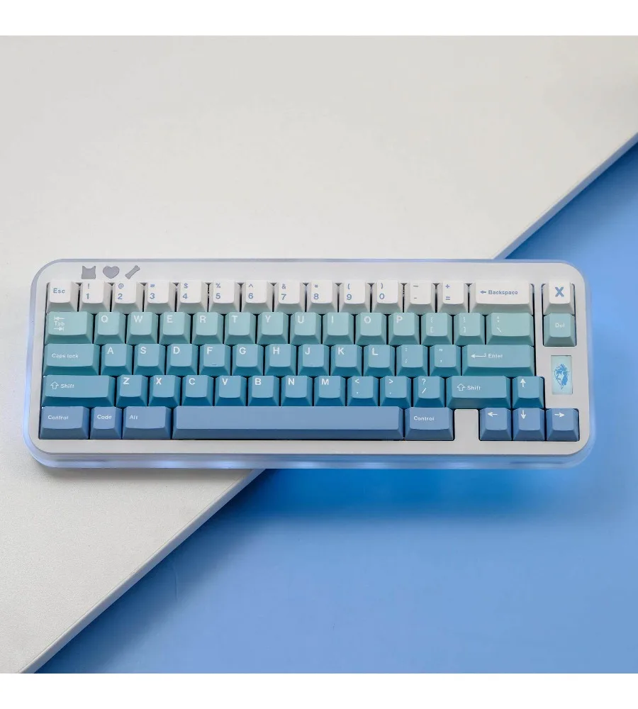 Piaoxue gradual change keycap 147 key PBT material original height five-sided sublimation process suitable for mechanical