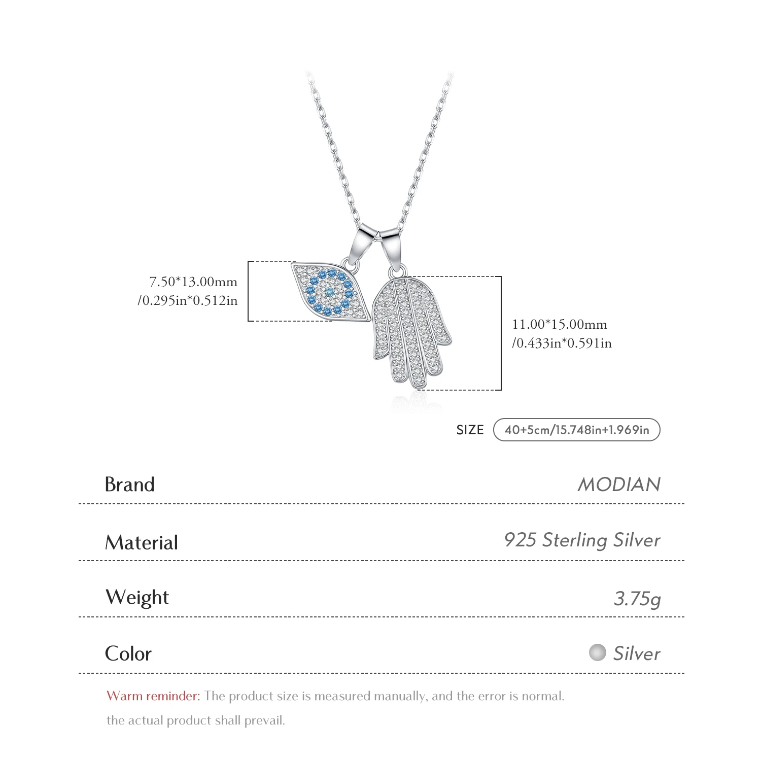 موديان 925 فضة تألق الأزرق تشيكوسلوفاكيا عيون النخيل قلادة قلادة للنساء حفلة رائعة غرامة مجوهرات اكسسوارات