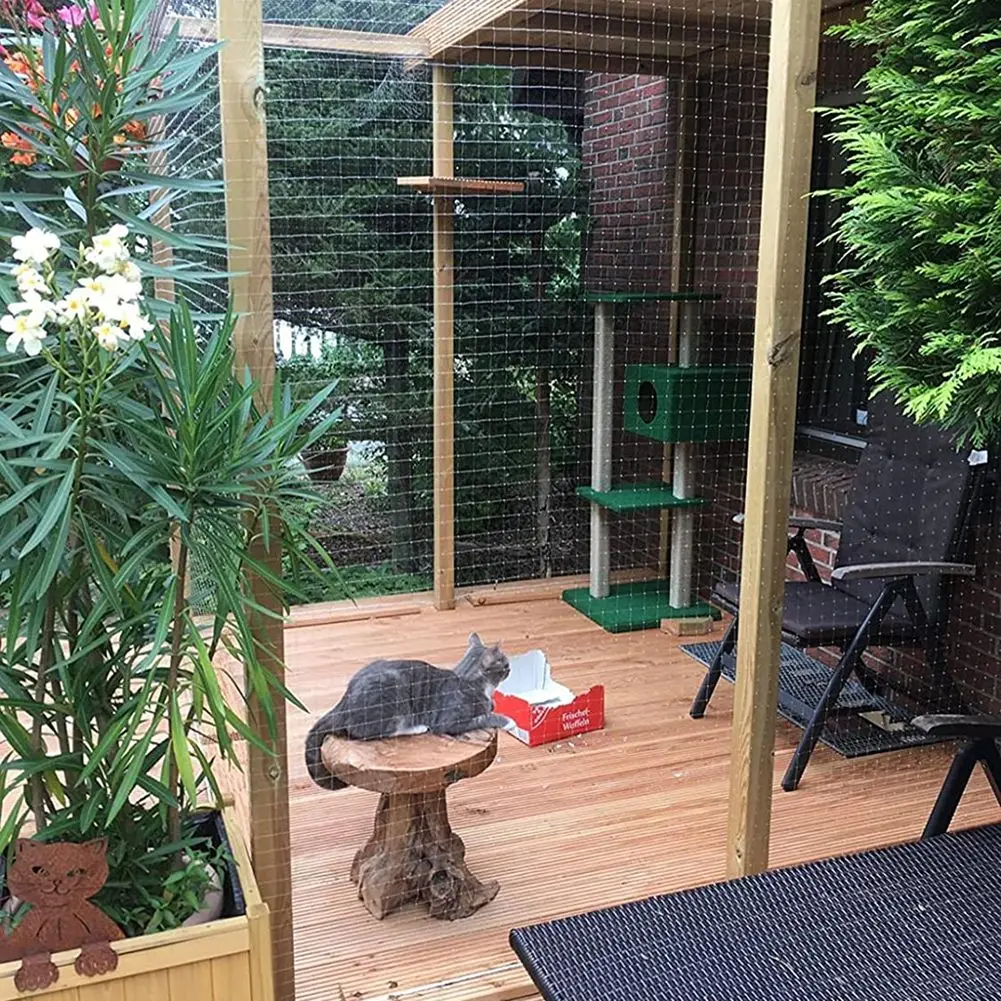 

ABNM 3X8M Mesh Netting Gardening Net Pet Balcony Protection Net For Prevents Cats From Escaping Or Falling From Balcony