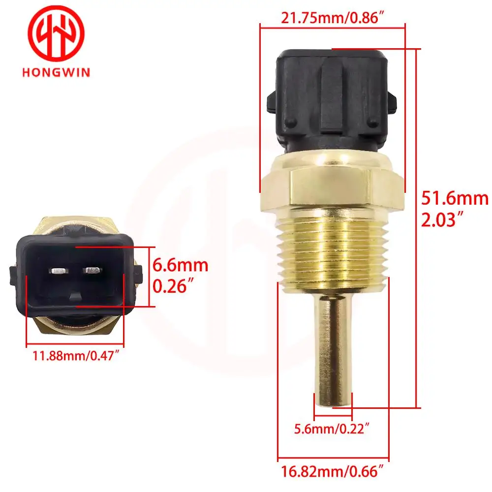 Water Coolant Temperature Sensor Engine Sender for Mitsubishi Hyundai Kia Opel Vauxhall OEM MD149338 39220-35510 39220-35520