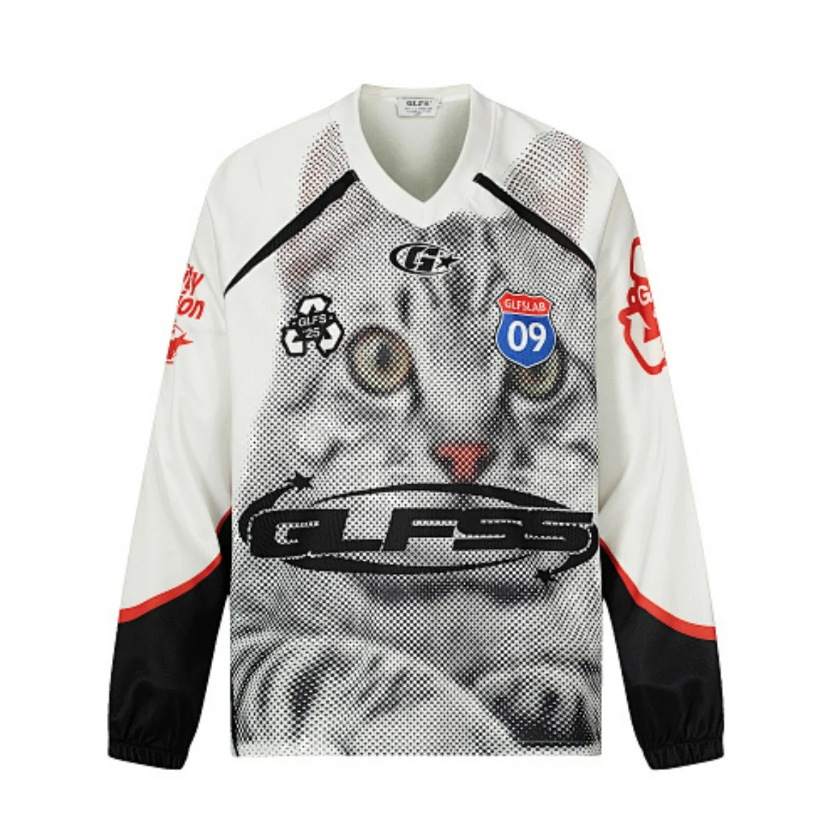 2025 Popular in America Double-layer mesh splicing squirrel pattern long sleeves men's and  women's loose long sleeve T-shirt