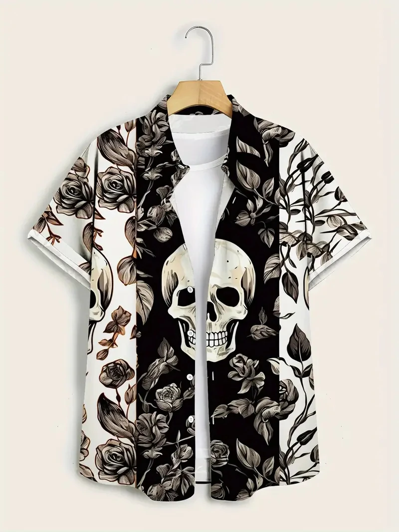 

Vintage Button Shirt Oversized Men's Short Sleeve Button Down Shirt Simple Button Down Shirts Clothing Summer Daily Shirt Top
