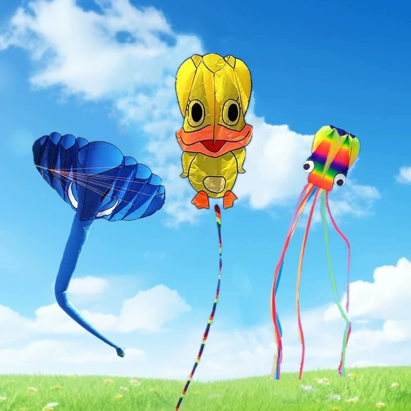 Opblaasbare vliegers Eend vliegeren buitenspeelgoed voor kinderen vliegers sportspeelgoed zachte vliegers wiel volwassenen vlieger professionele windvlieger