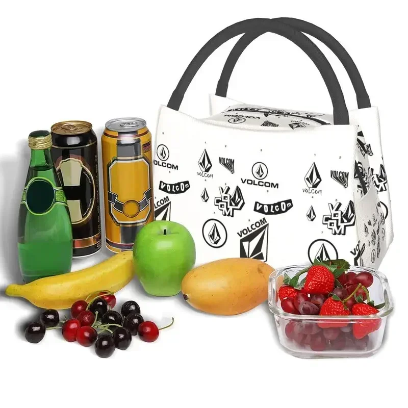 Custom Volcoms Logo Insulated Lunch Bags for Women Waterproof Cooler Thermal Lunch Box Work Picnic