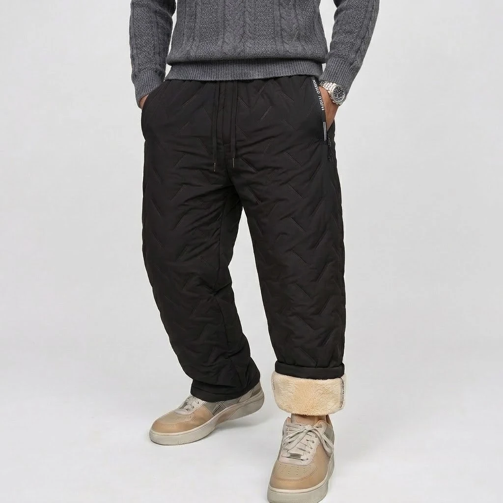 Neue Herren-Winterhose mit Sherpa-Fleece-Futter, Wasserdicht, Warm, Winddicht, Outdoor-Wanderhose, Softshell-Cargohose für kaltes Wetter – Detail 6