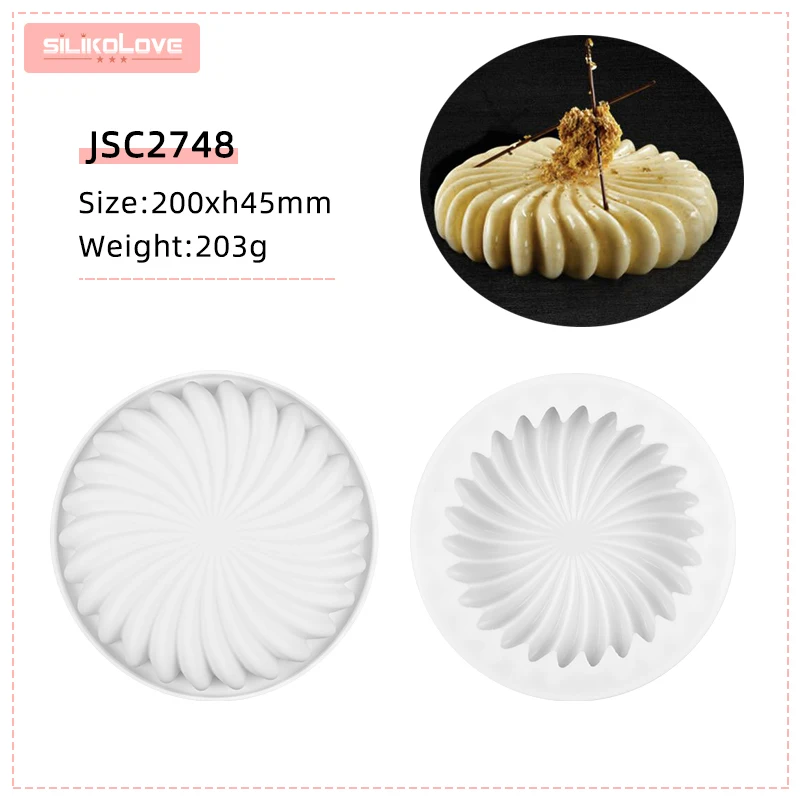 SILIKOLOVE Flower Mousse Cake Mold Silicone Pastry Mould for Baking Pan Desserts Sugarcraft Tools