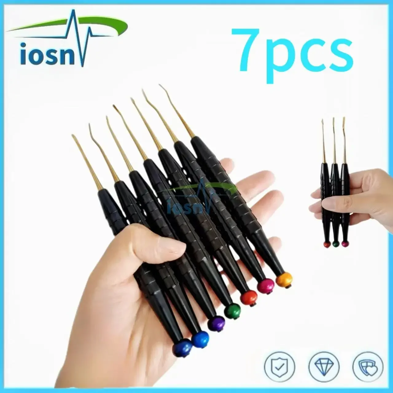 New 7Pcs/set Dental Elevator Knife Luxating Root Tooth Titanium Alloy Extraction Minimally Invasive Dentist Tool