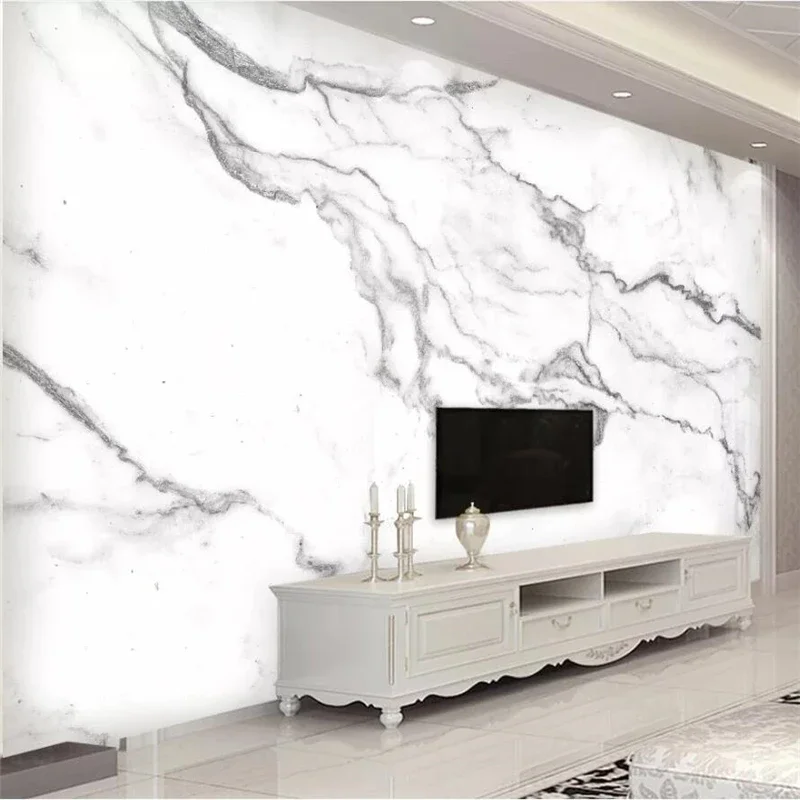 Custom wallpaper 3d mural abstract atmosphere beige light elegant TV background wall luxury gold landscape marble stone pattern