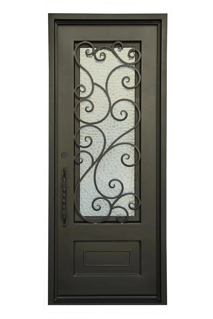 Factory Supply Cast Iron Door Cheap Wrought Iron Door Iron Single Door Design