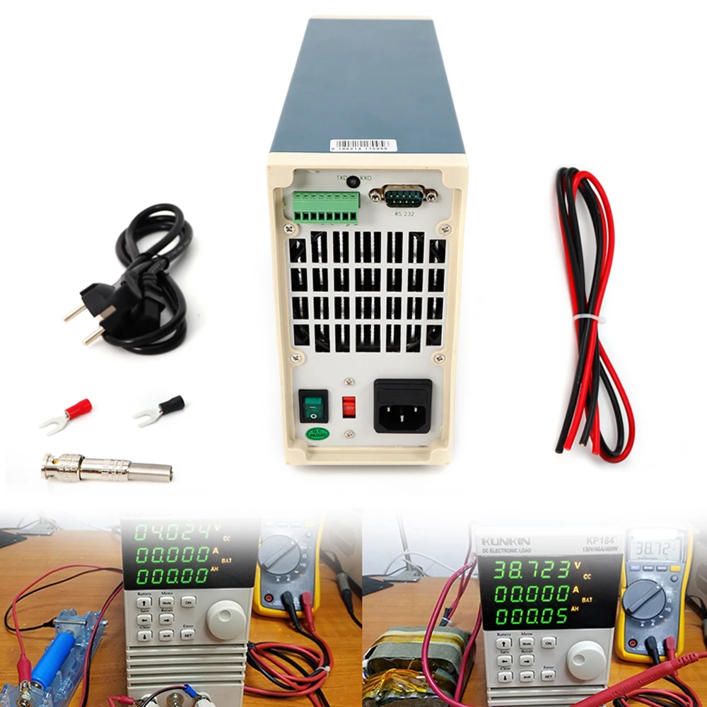 KP182 Single Channel Digital Electronic DC Load Battery Capacity Tester 400W w/Digital Display 110V/220V