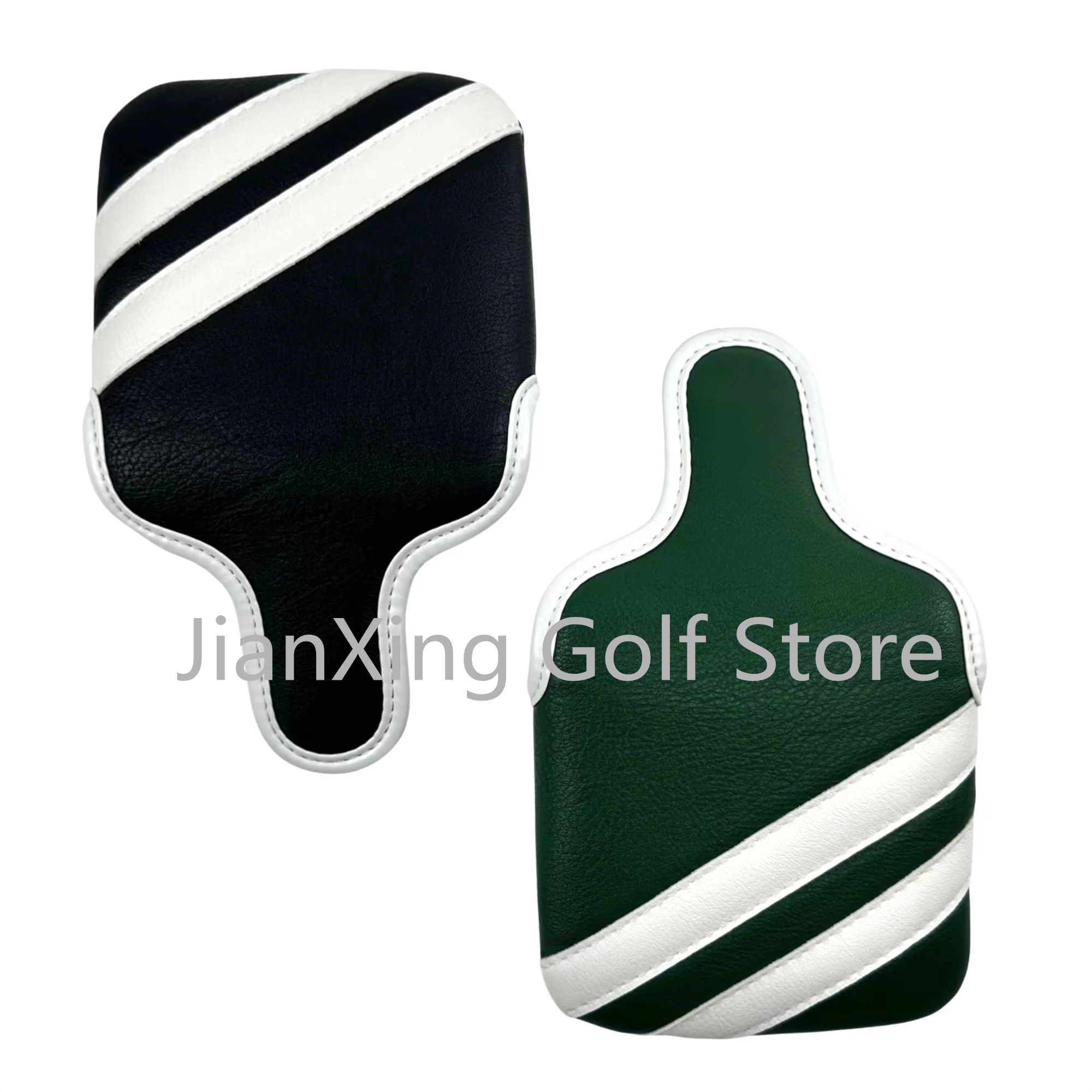 1pc Golf stripe Putter Cover Classics Design Leather Golf Square Mallet Putter Headcovers Golf Club Head Cover PU Leather