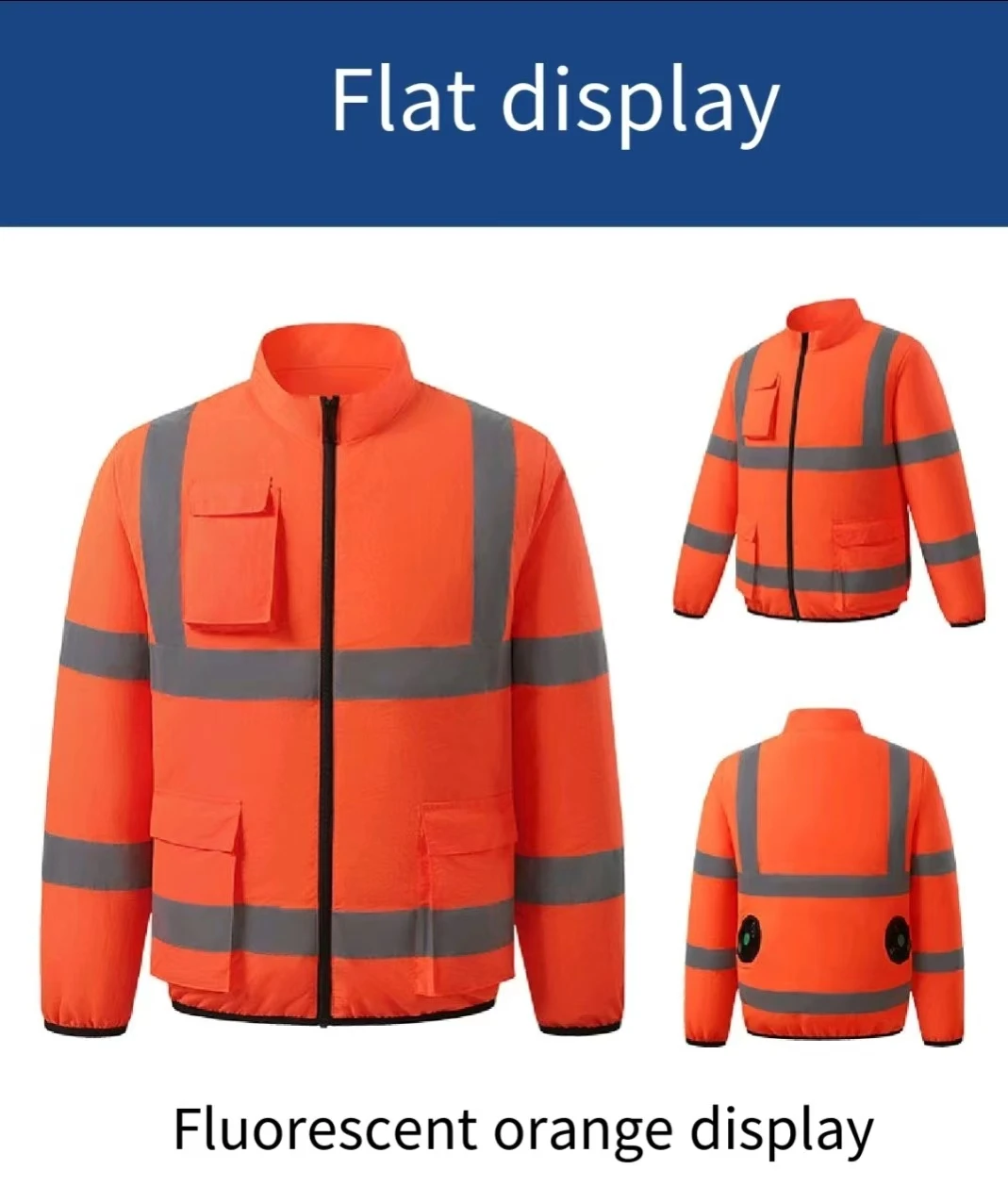 شرائط عاكسة صيفية جديدة للرجال والنساء، ملابس عمل خارجية، ملابس مكيفة مع مروحة، تبريد وسكتة حرارية