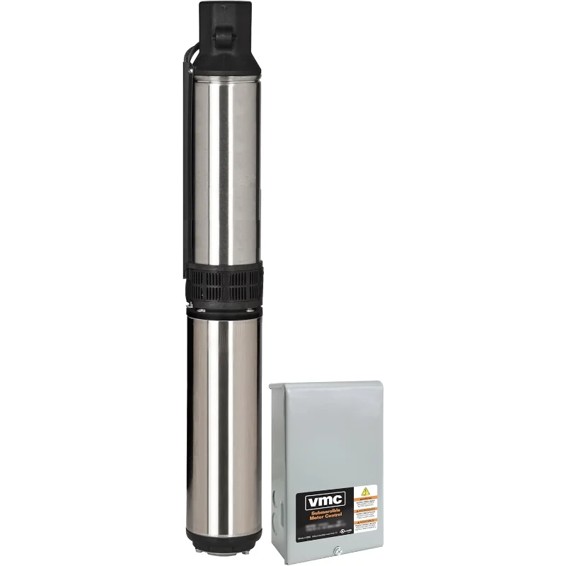 

Red Lion RL22G10-3W2V 4-дюймовый погружной насос для глубоких скважин с блоком управления, 1 л.с., 22 галлонов в минуту, 3-проводной, 230 В, сталь, 14942409