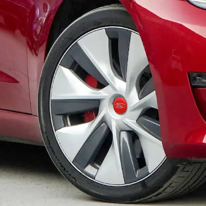 4개입 56/60/65mm 자동차 휠 스티커 센터 허브 캡 자동차 엠블럼 배지 데칼 포드 ... - 4
