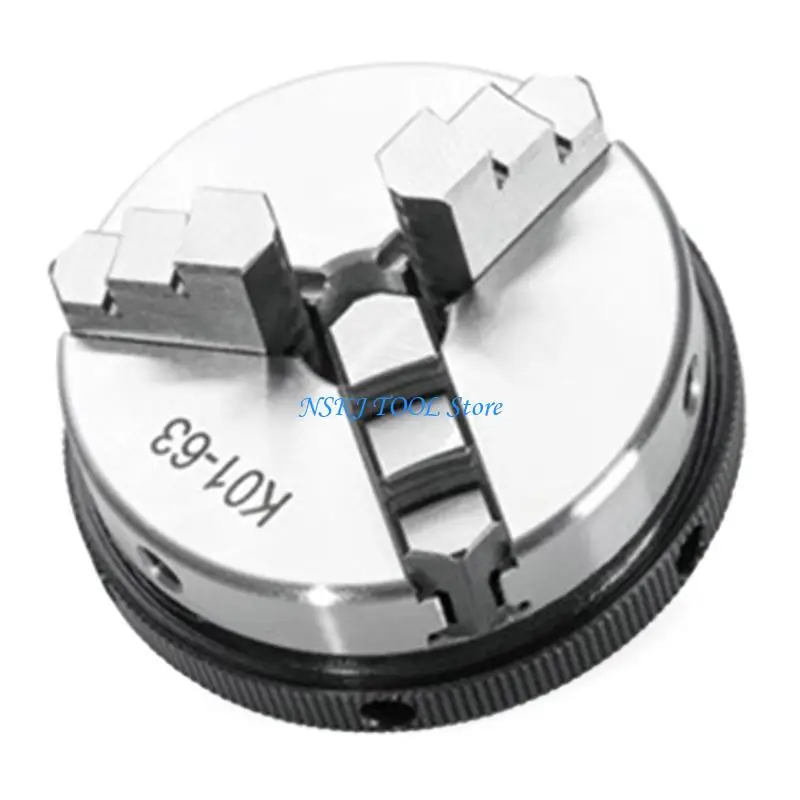 L8RC K01-50 50Mm Chuck Mini Woodworking Hand Chuck untuk dengan 3 Rahang & Pemasangan Batang Sekrup Ulir