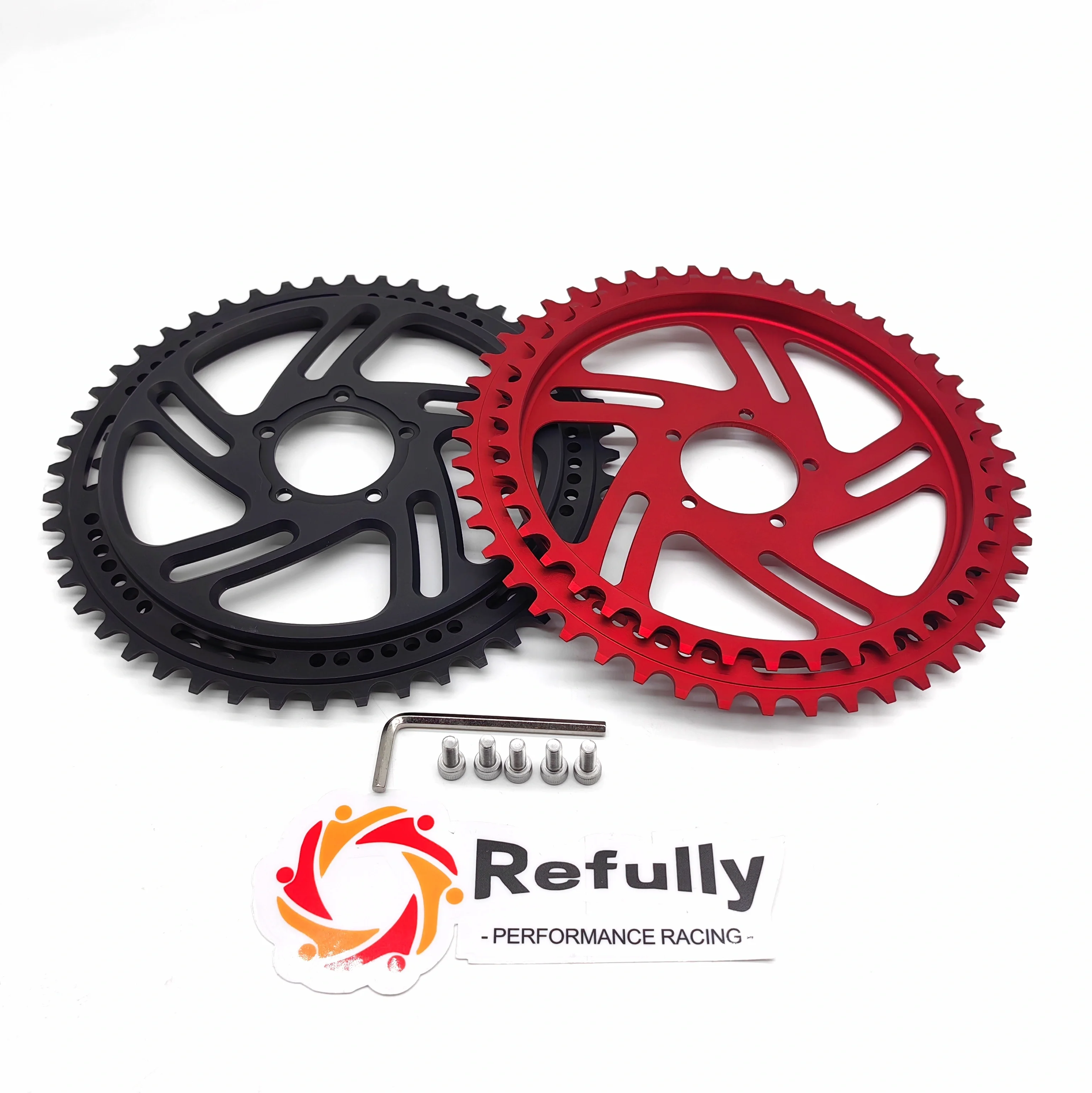 36T Narrow Wide Chainring for Bafang BBSHD 1000W Mid Drive Motor, CNC Aluminum Alloy Single Speed Sprocket for Ebike