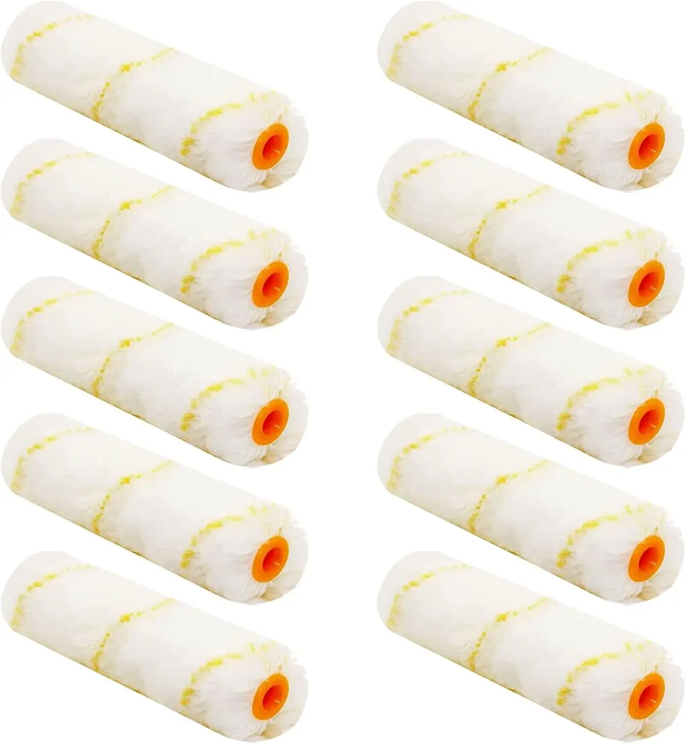 

10-Pack 6-Inch Microfiber Paint Roller Covers, Washable for Smooth Surfaces, Ideal for Walls and Ceilings