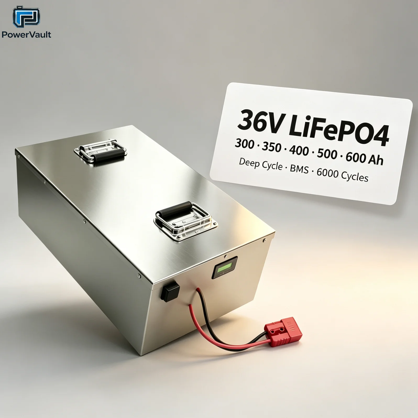 36V Lithium Battery 300-600Ah LiFePO4 Deep Cycle for Golf Cart RV Solar Marine Electric Vehicle