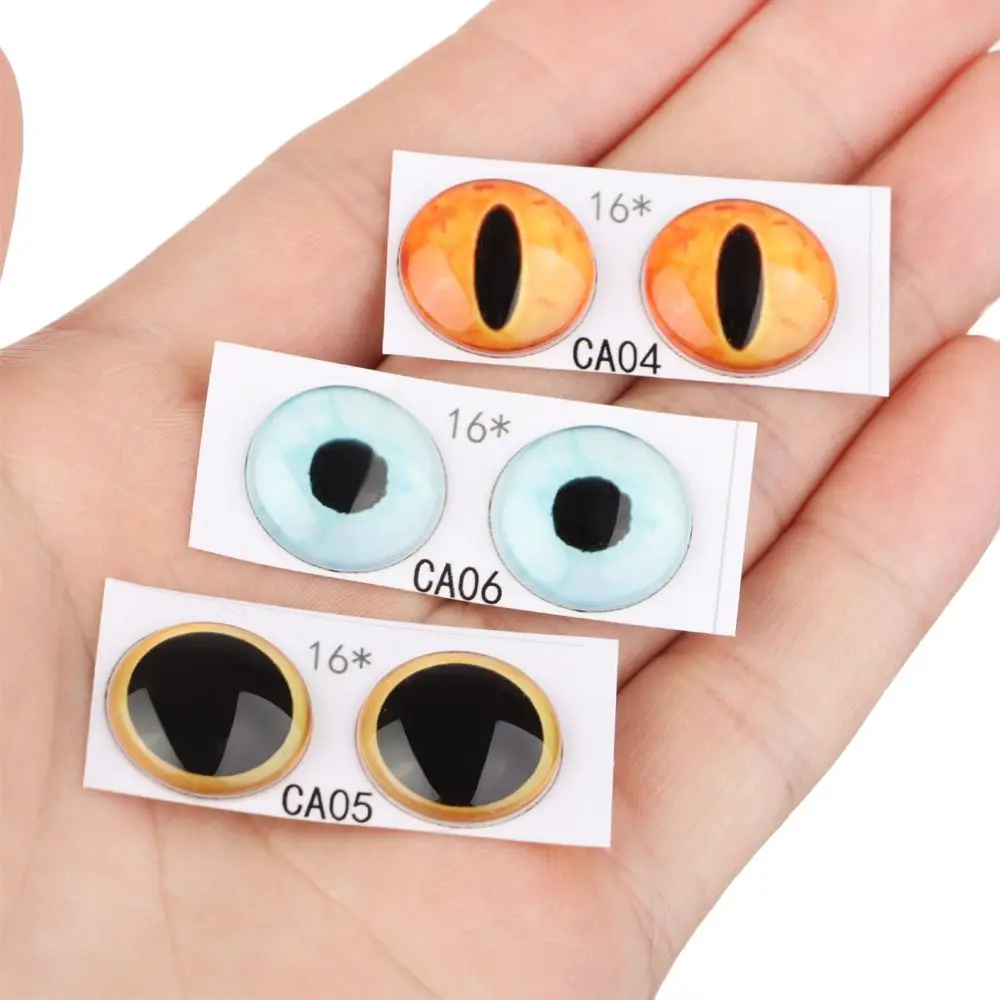 16mm Toy Parts Crafts DIY Handmade Glass Eye Doll Eyes Cat Pet Dog