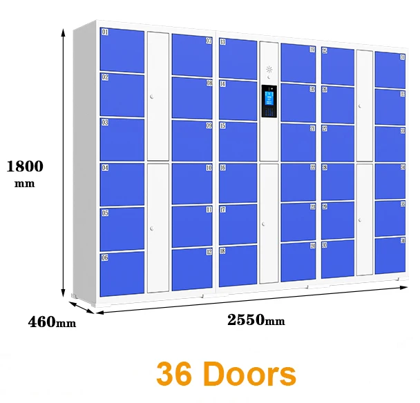 Mall Self-service  Metal Storage Locker with Electronic Lock Gym 12 Doors Steel Smart Cabinet for Luggage
