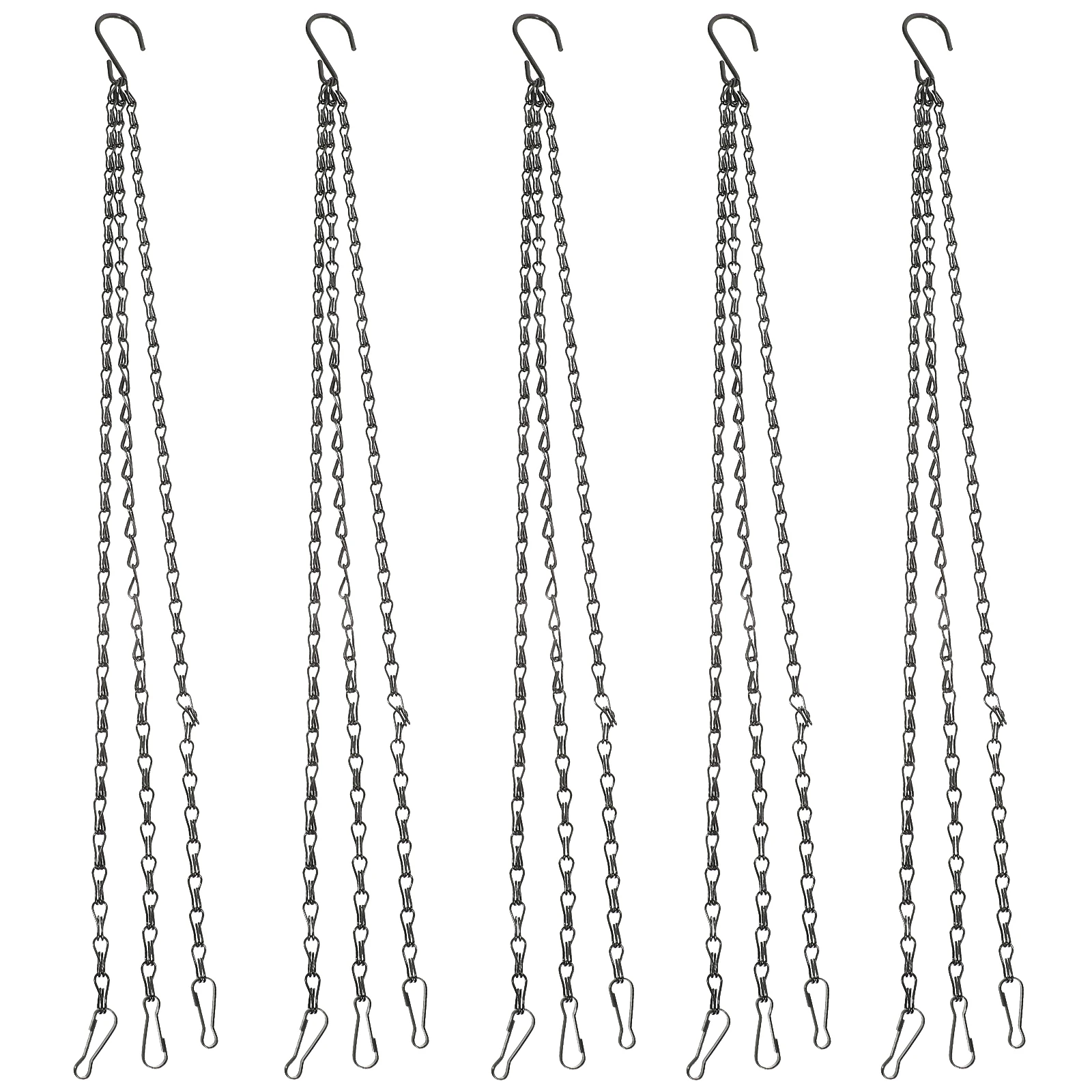 

5pcs Flower Pot Hanging Chain Iron Plant Hangers Indoor Basket Chains High Load Bearing Sturdy Structure Suitable Hanging Bird