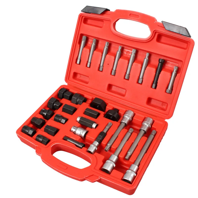 30pcs Alternator Freewheel Pulley Puller Alternators Tool Set Special Socket Set