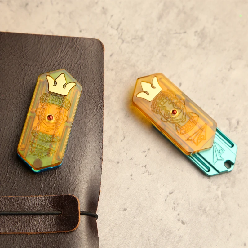 Klein vliegtuig PEI messing patch EDC fidget slider verlichten angst glijden speelgoed ADHD fidget speelgoed machines slider push fidget speelgoed