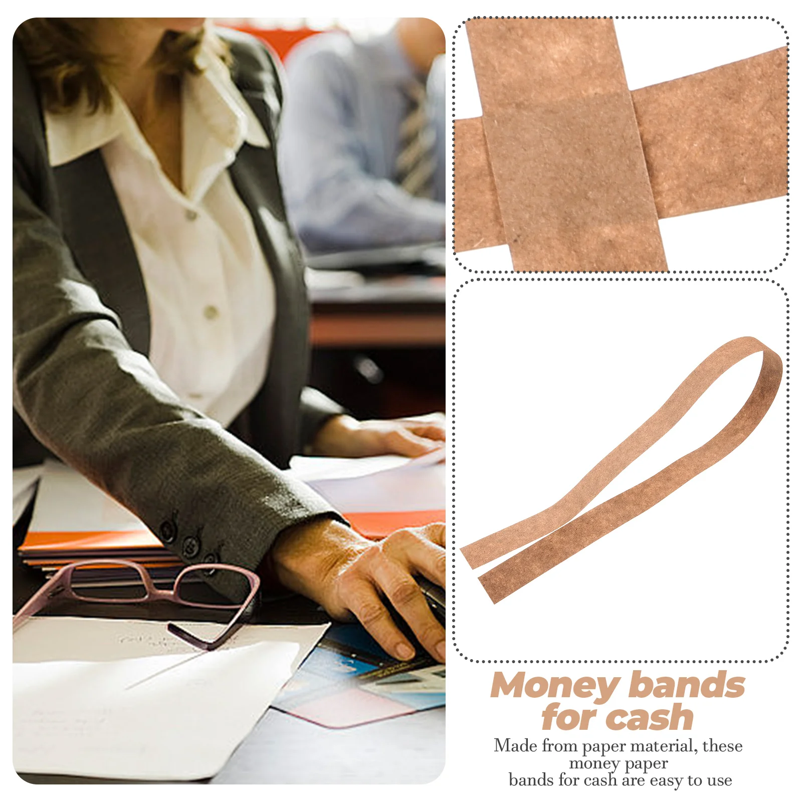 

400Pcs Money Cash Bands for Organizing Banknotes Reusable for Retail Stores Hotels Casinos Simple Design Huge Convenience