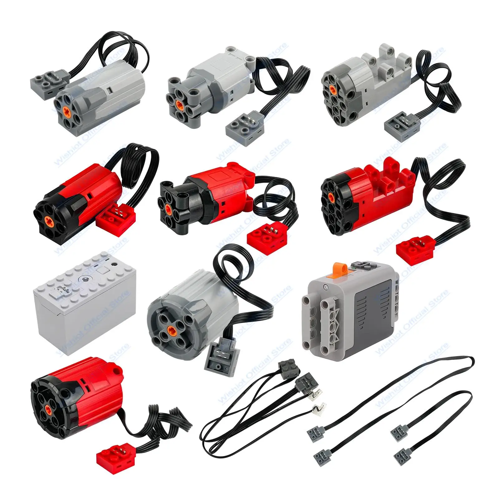 M L XL Servo Motor Battery Box Infrared Remote Control Extension Technical Parts Building Blocks DIY Toys