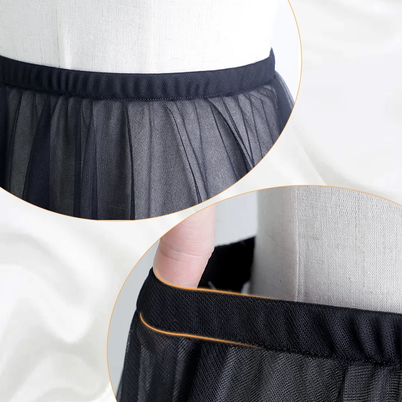 Long Ballet Tutu Skirts for Women Adults Lyrical White Soft Mesh Skirt 2 Layers Dance Skirts Ballerina Tulle Tutus