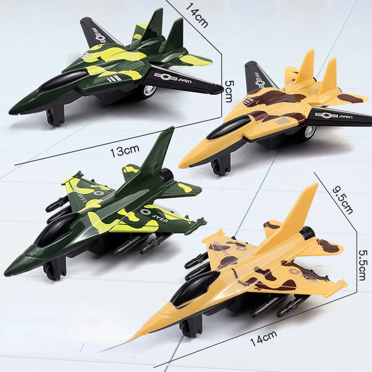 Pull Back Aircraft Children\'s Camouflage Pull Back Fighter Model Toy Boy Camouflage Military Aircraft Model Gift For Children