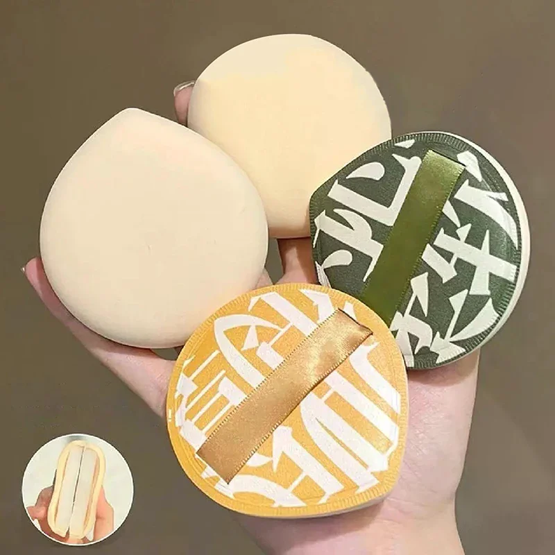 Esponja de maquiagem puff conjunto maquiagem pó corretivo super macio elástico algodão rosto base compõem cosméticos puff ferramentas beleza