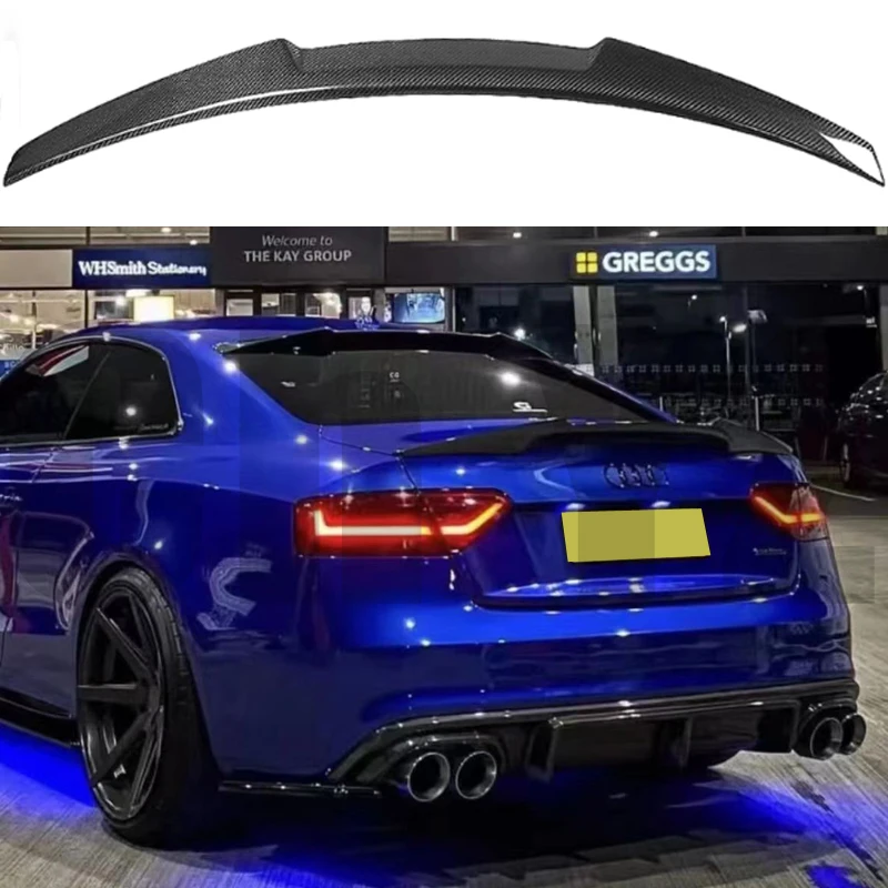 

Car Spoiler For Audi A5 B8 B8.5 2-4Door Sportback/Coupe Psm Style Real Carbon Fiber Material Rear Spoiler Trunk Wing 2009-2016